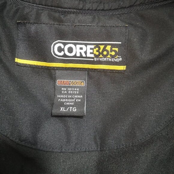 Core 365 by North End Warm Logik Men's Size XL Black Packable Hood Jacket - Picture 3 of 15